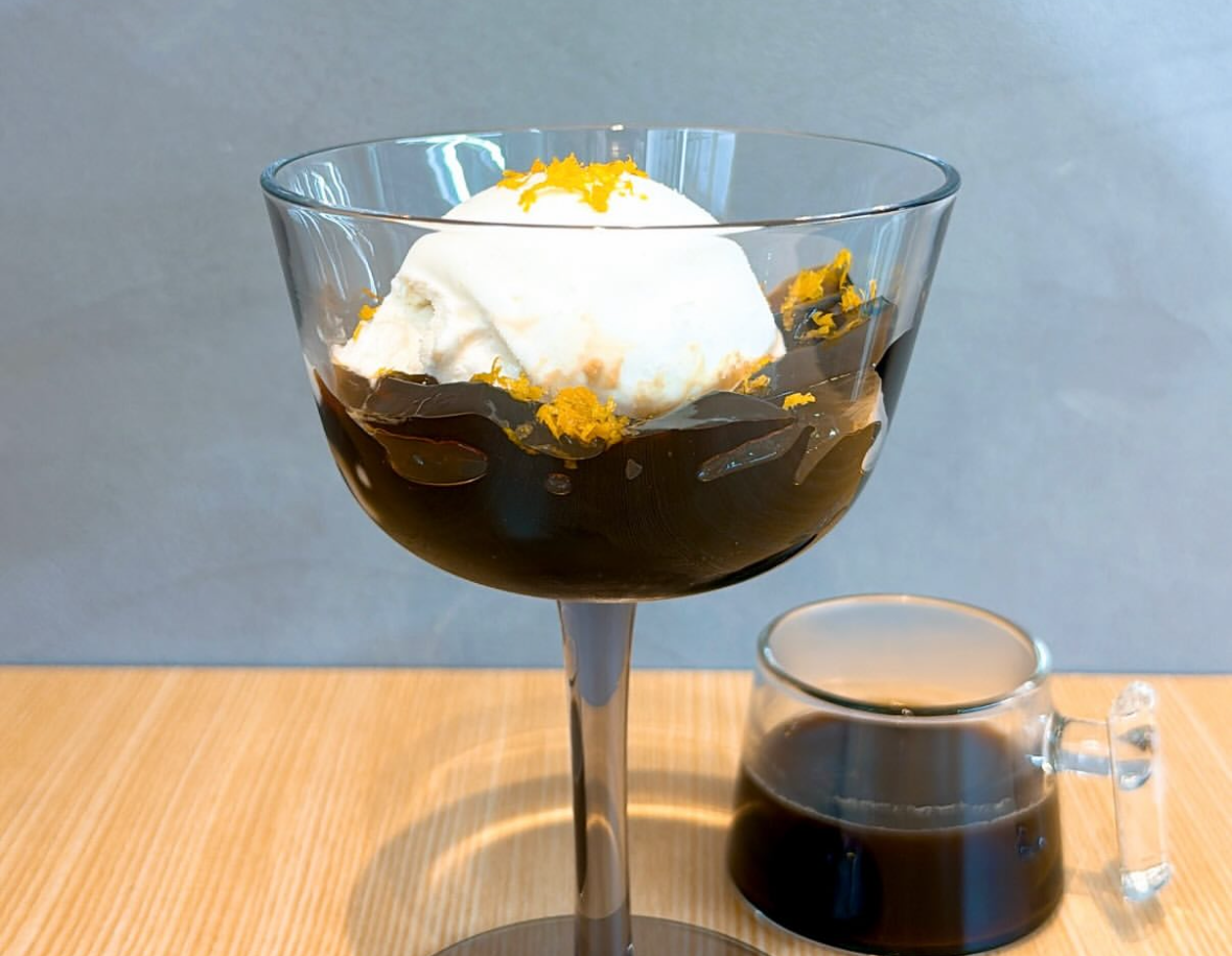 オレンジ香るコーヒーゼリーアフォガード